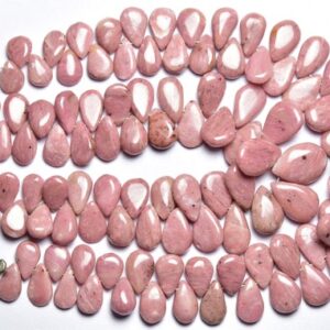 7 inches - Natural Smooth Pink Opal Pear Briolettes - Size is 5.5x8-8x11 mm #1617 7 inches - Natural Smooth Pink Opal Pear Briolettes - Size is 5.5x8-8x11 mm #1617