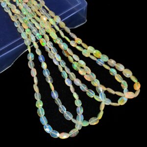 Aaa+ Yellow Ethiopian Welo Opal Fire 5mm-8mm Faceted Oval Beads , Natural Honey Ethiopian Welo Opal Fire Gemstone Loose Beads , 16" Strand Aaa+ Yellow Ethiopian Welo Opal Fire 5mm-8mm Faceted Oval Beads , Natural Honey Ethiopian Welo Opal Fire Gemstone Loose Beads , 16" Strand