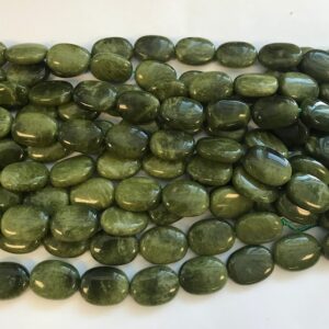 Green Opal 20x15x6mm Flat Oval Gemstone Beads -15.5 inch strand Green Opal 20x15x6mm Flat Oval Gemstone Beads -15.5 inch strand