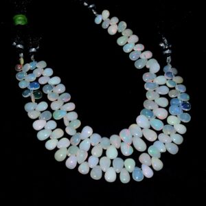 Natural Ethiopian Opal Gemstone 6mm-10mm Smooth Pear Briolette Beads , Ethiopian Welo Opal Loose Beads For Jewelry Making , 8inch Strand Natural Ethiopian Opal Gemstone 6mm-10mm Smooth Pear Briolette Beads , Ethiopian Welo Opal Loose Beads For Jewelry Making , 8inch Strand