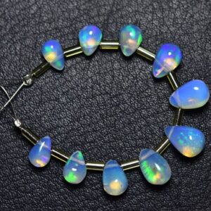 Superb Flashy Ethiopian Opal Teardrop Beads - 10 Pcs - Natural Smooth Ethiopian Welo Opal Tear drop Briolette - Size is 4x6 - 6x9 mm #121 Superb Flashy Ethiopian Opal Teardrop Beads - 10 Pcs - Natural Smooth Ethiopian Welo Opal Tear drop Briolette - Size is 4x6 - 6x9 mm #121