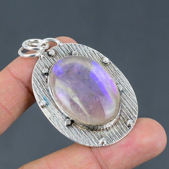 Rainbow Mystic Opal Pendant: Handmade 925 Sterling Silver Jewelry
