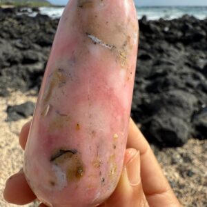 Chubby Peruvian Pink Opal Wand Palmstone Chubby Peruvian Pink Opal Wand Palmstone