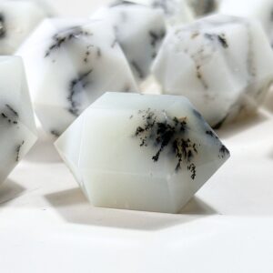 Dendritic Opal Point: Merlinite Double Terminated Wand