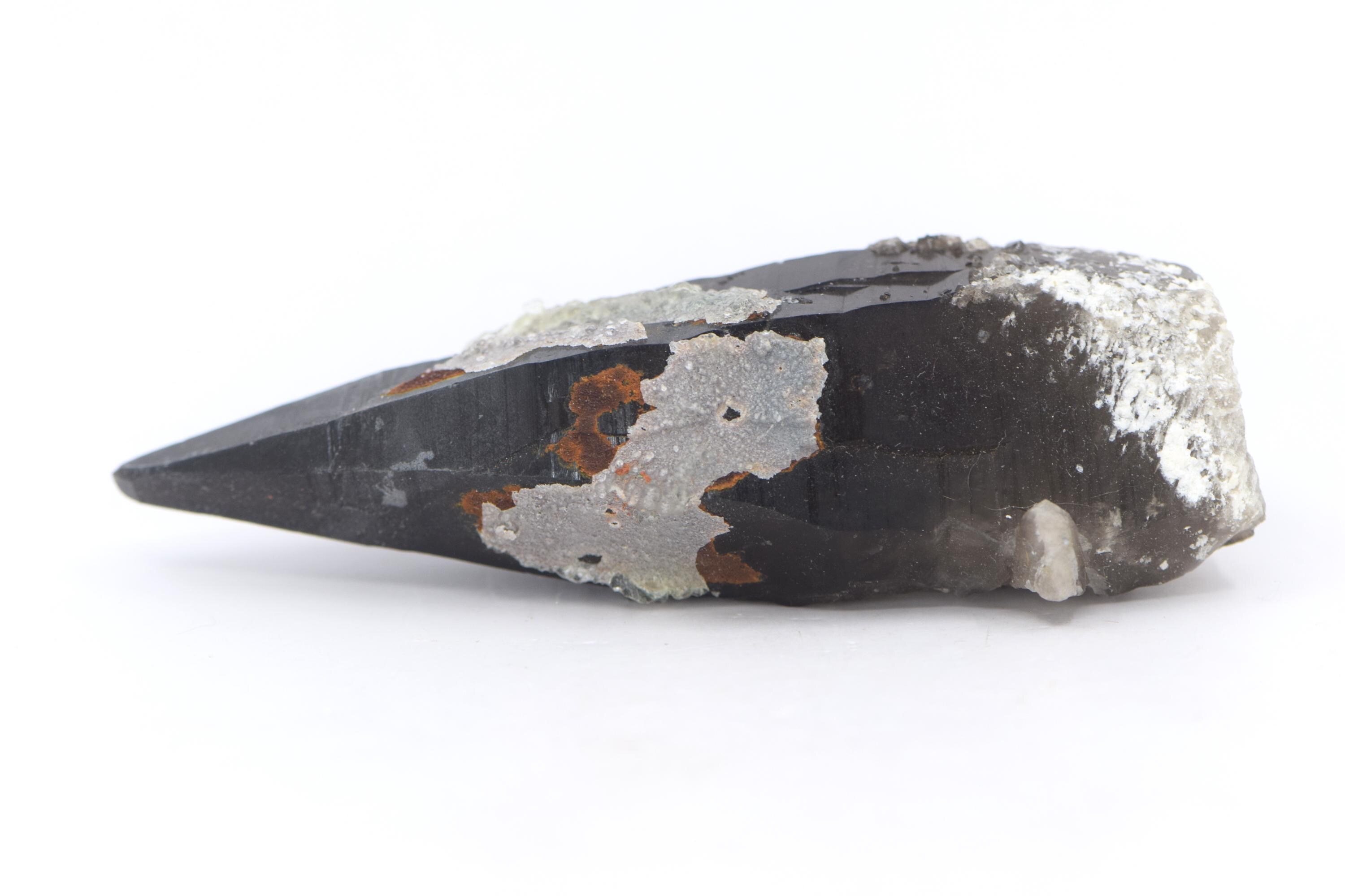 Fluorescent Under Black Light! Smoky Laser Quartz Point With Hyalite Opal