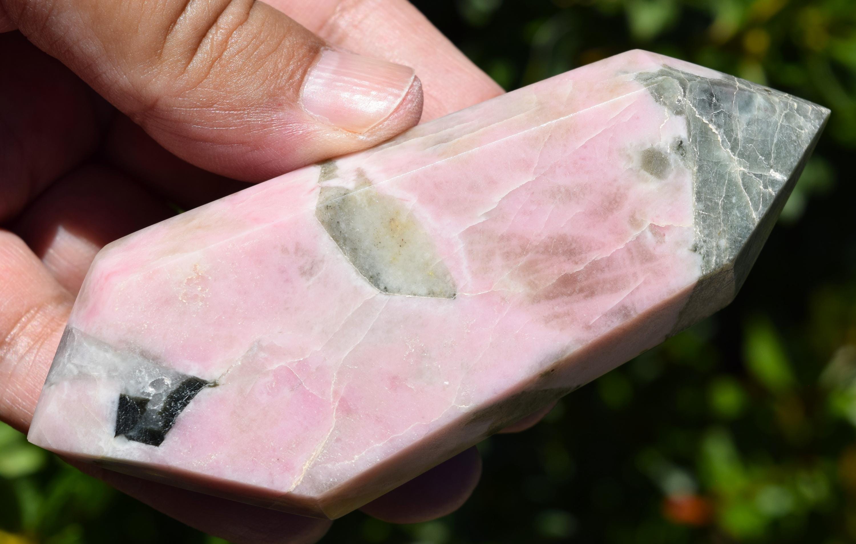 Pink Opal Double Terminated Wand Point From South Africa