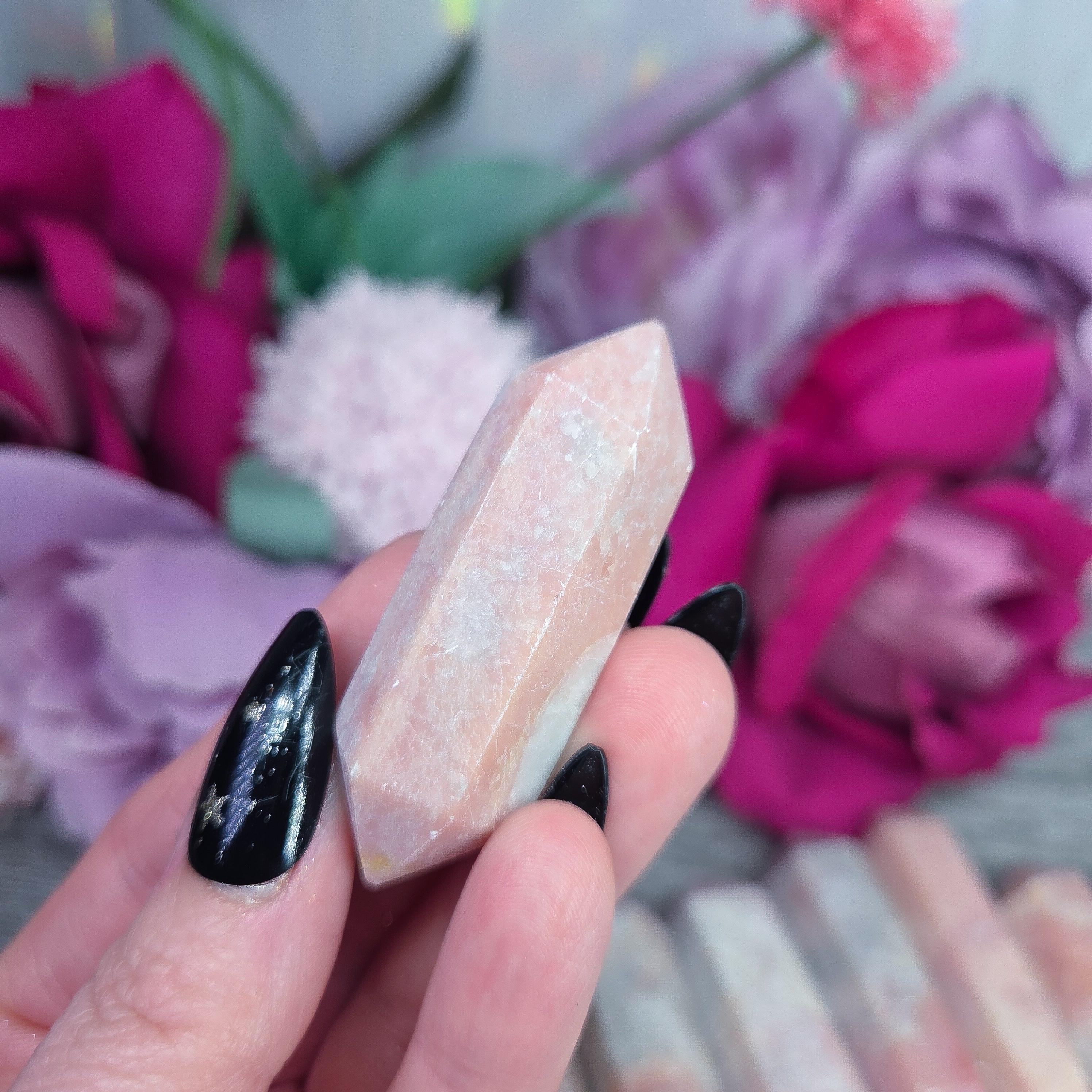 Pink Opal Vogel Double Termination Point Polished Wand Dt Tranquility Dreams Femininity Natural High Quality