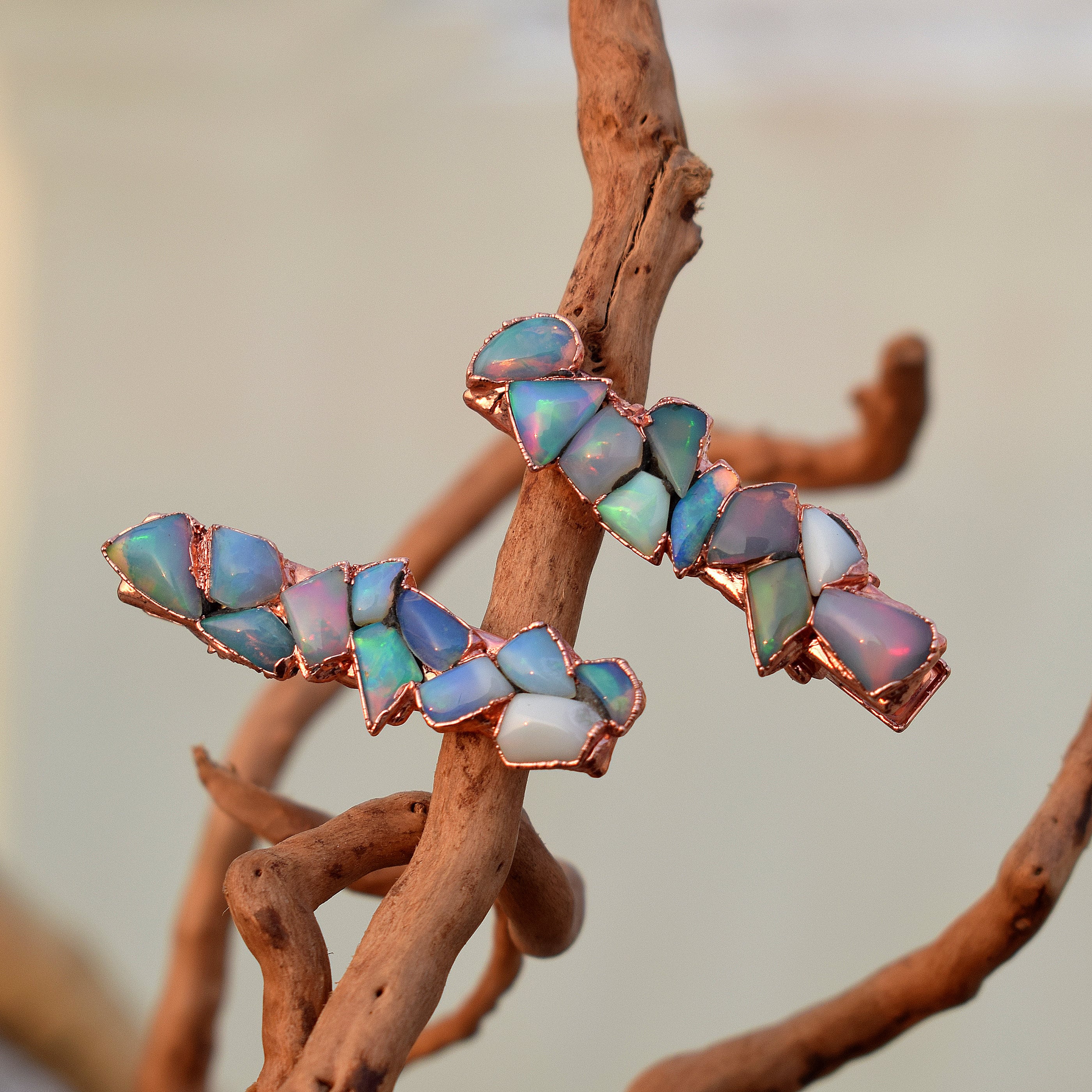 1 Pc Natural Raw Fire Opal Gemstone Hair Clip Handmade Hair Clip Hair Accessories Round Hair Clip Hair Jewelry Women Gift Bridal