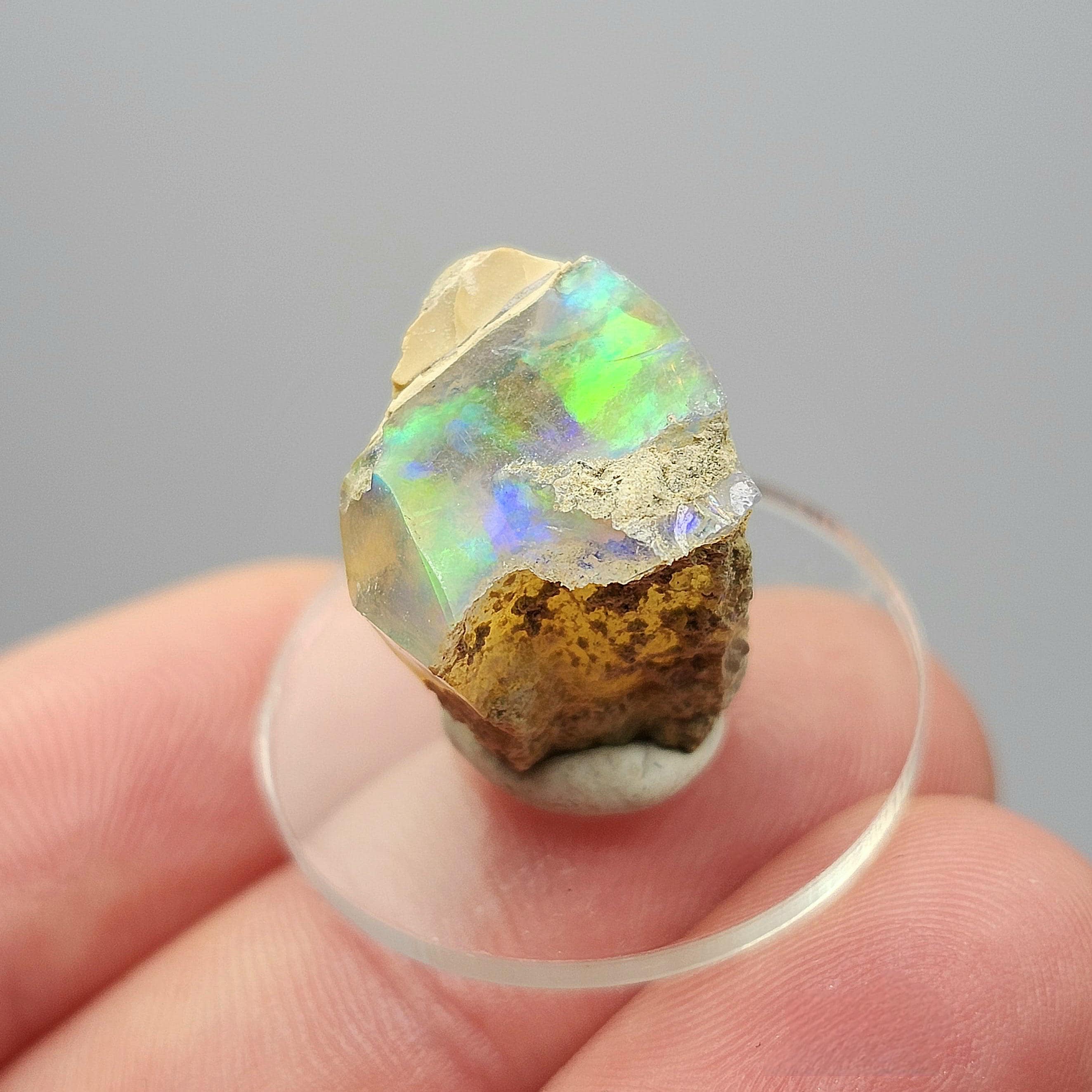 Aaa Rainbow Opal 2.2g, Ethiopian Opal Gemstone - Raw Opal Crystal Specimen - Opal In Matrix