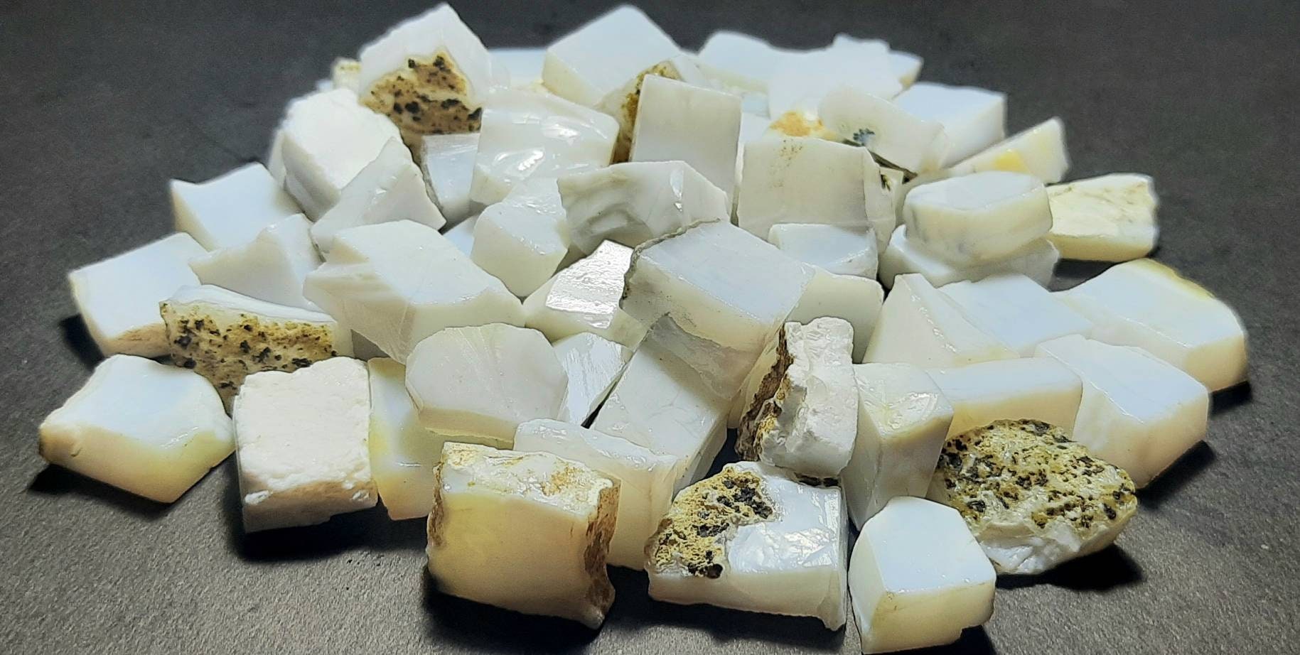 Aaa White Opal Rough: Natural Gemstone Specimens Slices Slab Rock Chunk For Jewelry