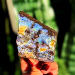 Australian Boulder Opal W / Rainbows - Natural Opal Specimen - Rare Crystal