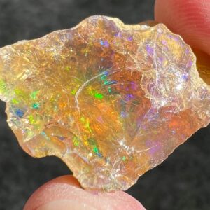 Raw Ethiopian Welo Opal With Rainbow Flash, Large Natural Gemstone, October Birthstone Crystal #257 Raw Ethiopian Welo Opal With Rainbow Flash, Large Natural Gemstone, October Birthstone Crystal #257
