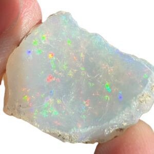Raw Ethiopian Welo Opal With Rainbow Flash, Rough Natural Gemstone, October Birthstone Crystal #216 Raw Ethiopian Welo Opal With Rainbow Flash, Rough Natural Gemstone, October Birthstone Crystal #216