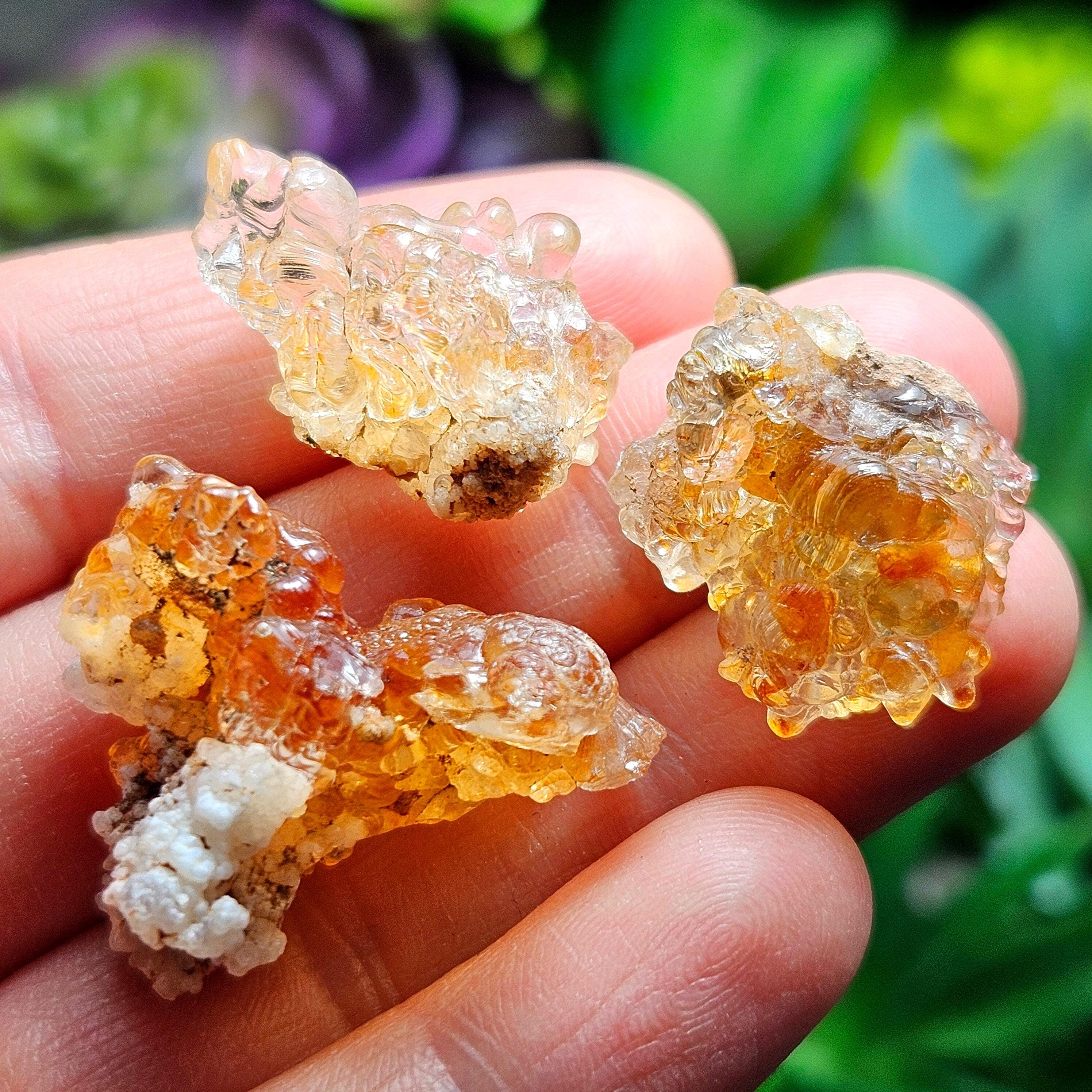 Hyalite Opal Specimen: Raw Mexican Golden Water Opal Crystal