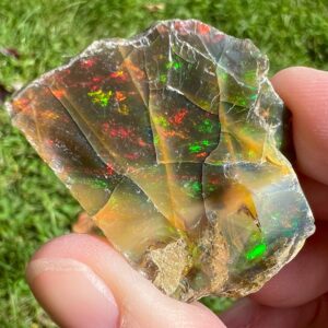 Large Raw Ethiopian Black Welo Opal, Rainbow Flash Crystal, October Birthstone #299 Large Raw Ethiopian Black Welo Opal, Rainbow Flash Crystal, October Birthstone #299