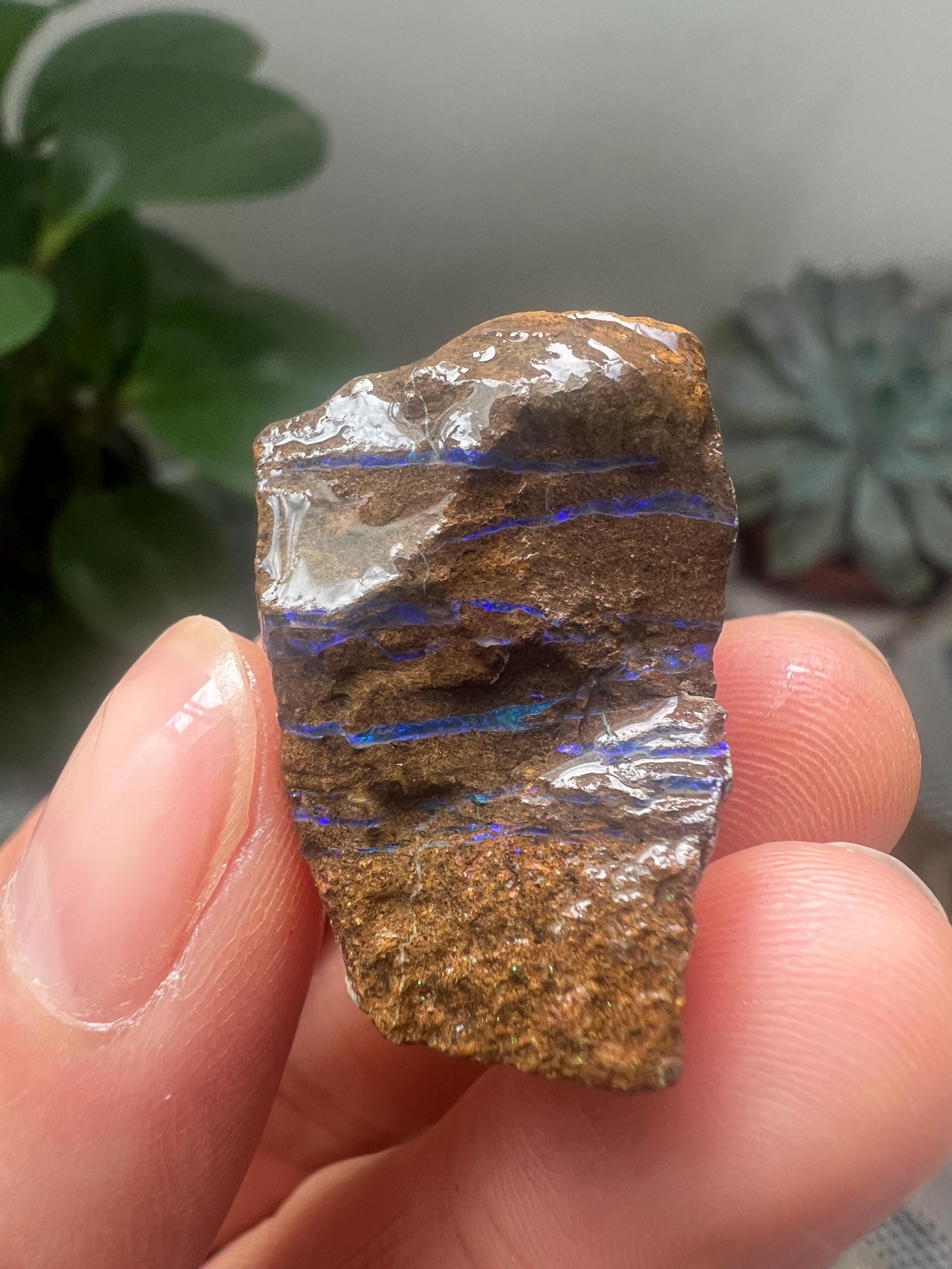 Natural Australian Boulder Opal Specimen, Untreated Healing Crystal Natural Australian Boulder Opal Specimen, Untreated Healing Crystal