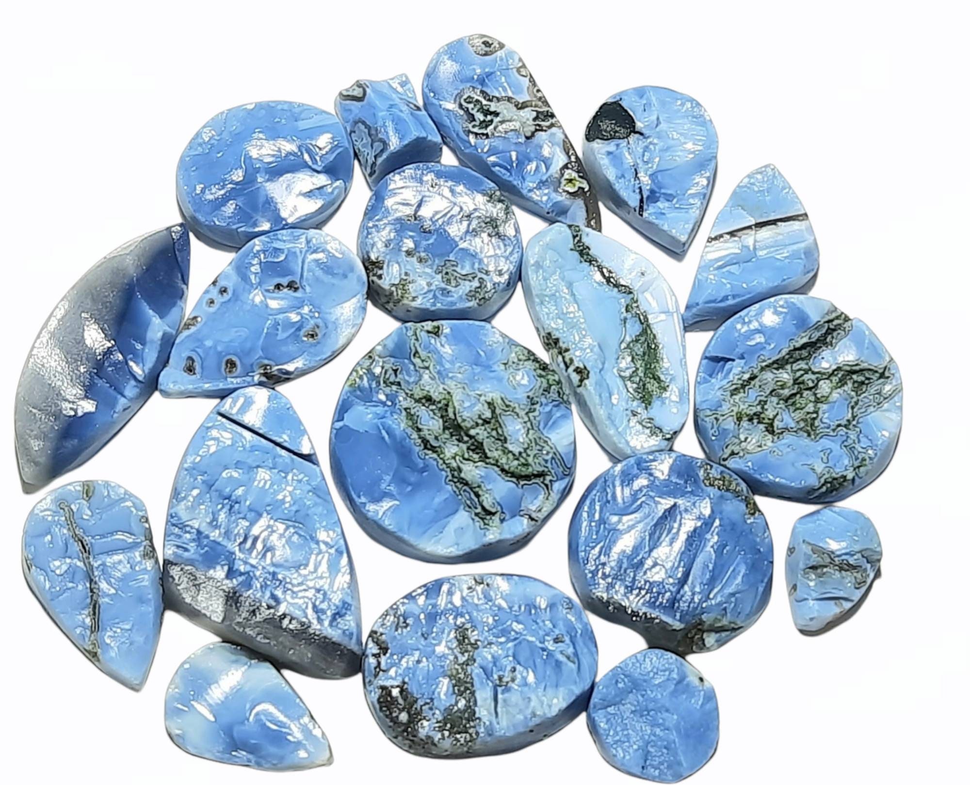 Natural Blue Opal Druzy Gemstone: Unpolished Rough Crystal