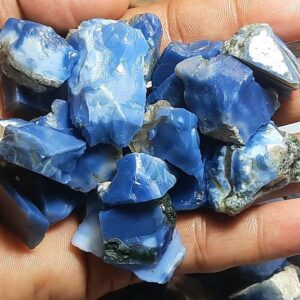 Natural Blue Opal Rough Gemstone: Raw Crystal Specimens Slices Slab Chunk Rock Jewelry Making Natural Blue Opal Rough Gemstone: Raw Crystal Specimens Slices Slab Chunk Rock Jewelry Making