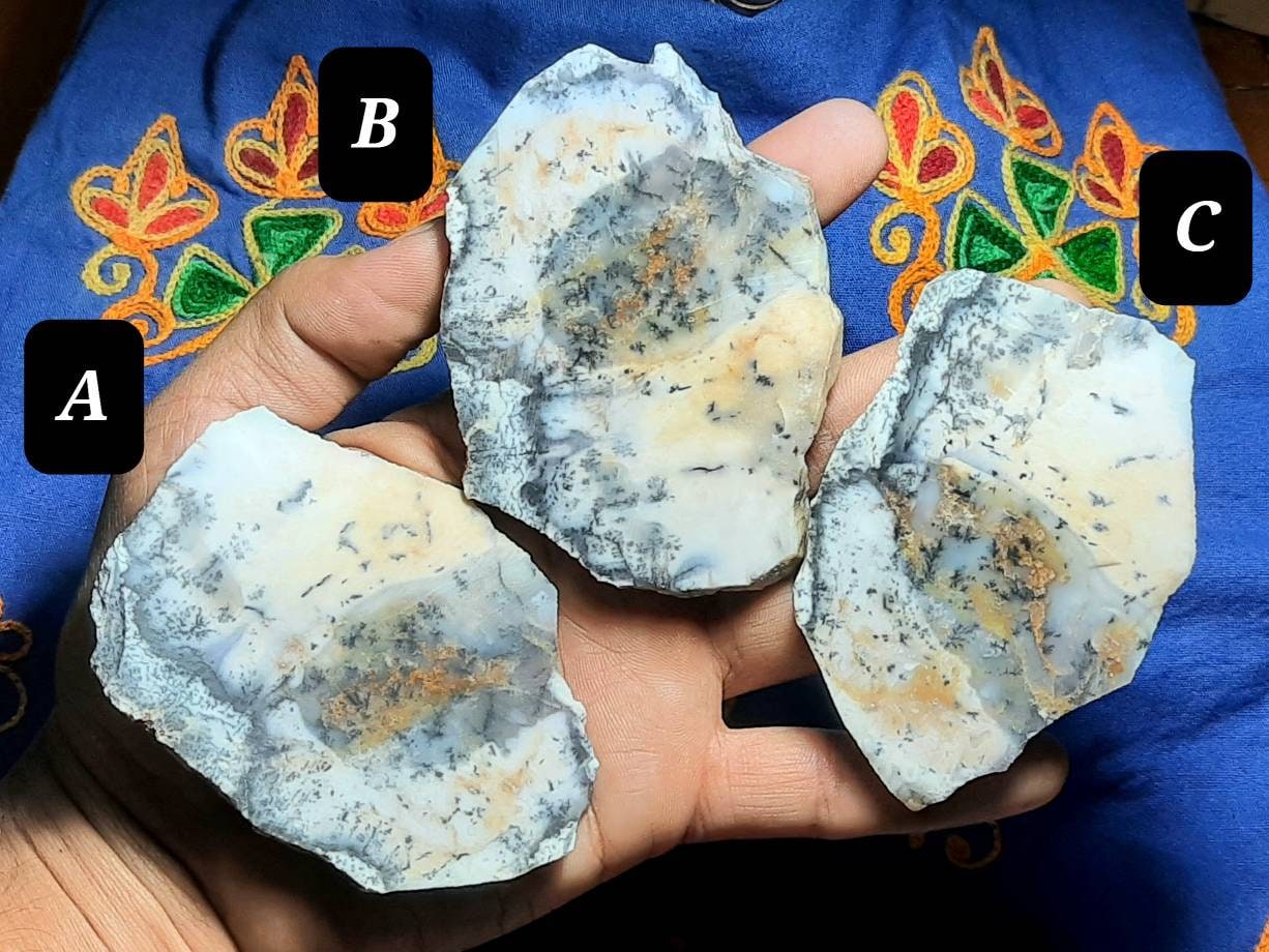 Natural Dendritic Opal Rough Gemstone,dendritic Opal Raw Slices,dendritic Opal Slab,healing Dendritic Opal Specimen,dendritic Opal Crystal