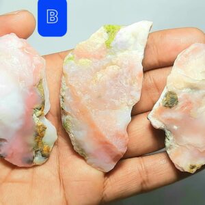Natural Pink Opal Rough Gemstone: Raw Crystal Specimen, Slices Natural Pink Opal Rough Gemstone: Raw Crystal Specimen, Slices