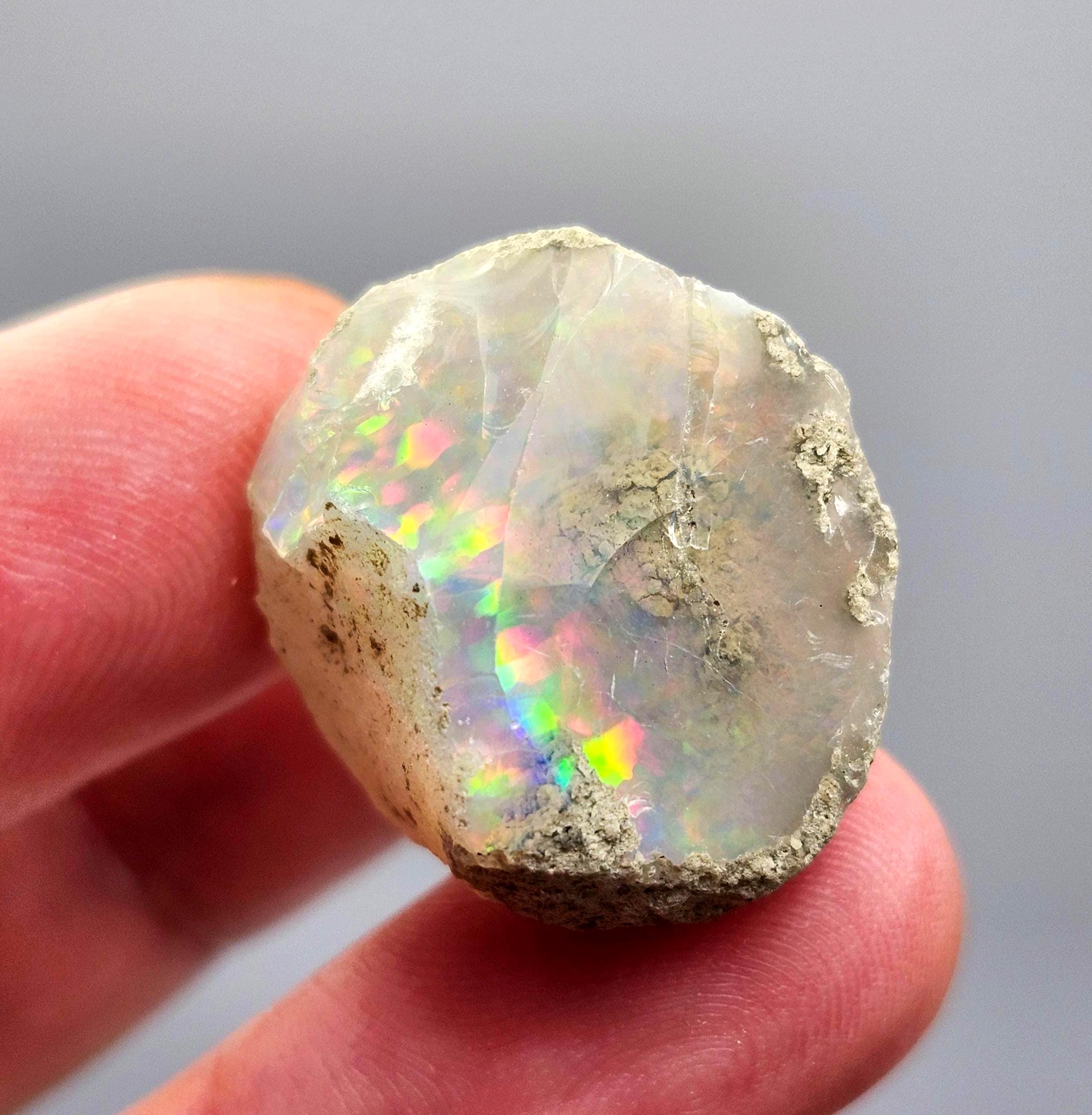 Rainbow Opal 4.4g, Ethiopian Opal Gemstone - Raw Opal Crystal Specimen
