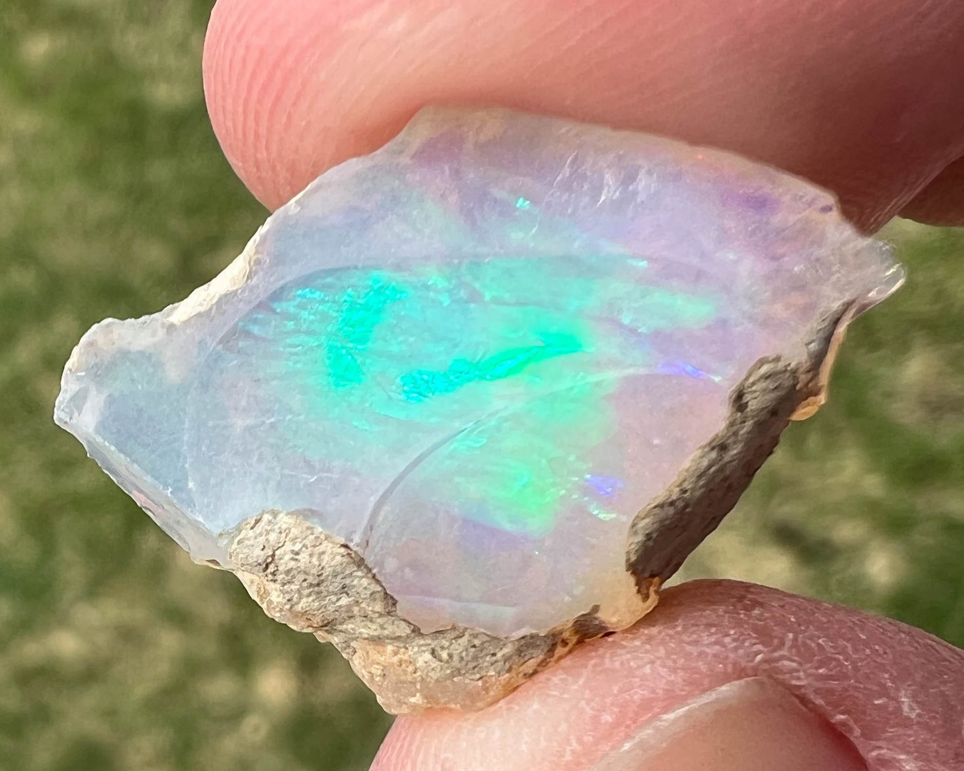 Rough Ethiopian Opal, Raw Rainbow Opal Stone, October Birthstone Gift #259