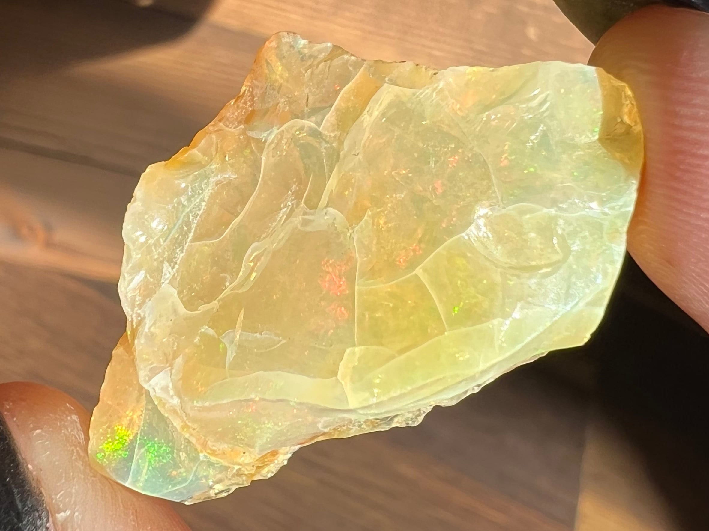 Rough Ethiopian Welo Opal With Bright Rainbow Fire, Raw Large Opal Stone, Bright Flash Collectible Crystal, Birthday #250 Rough Ethiopian Welo Opal With Bright Rainbow Fire, Raw Large Opal Stone, Bright Flash Collectible Crystal, Birthday #250
