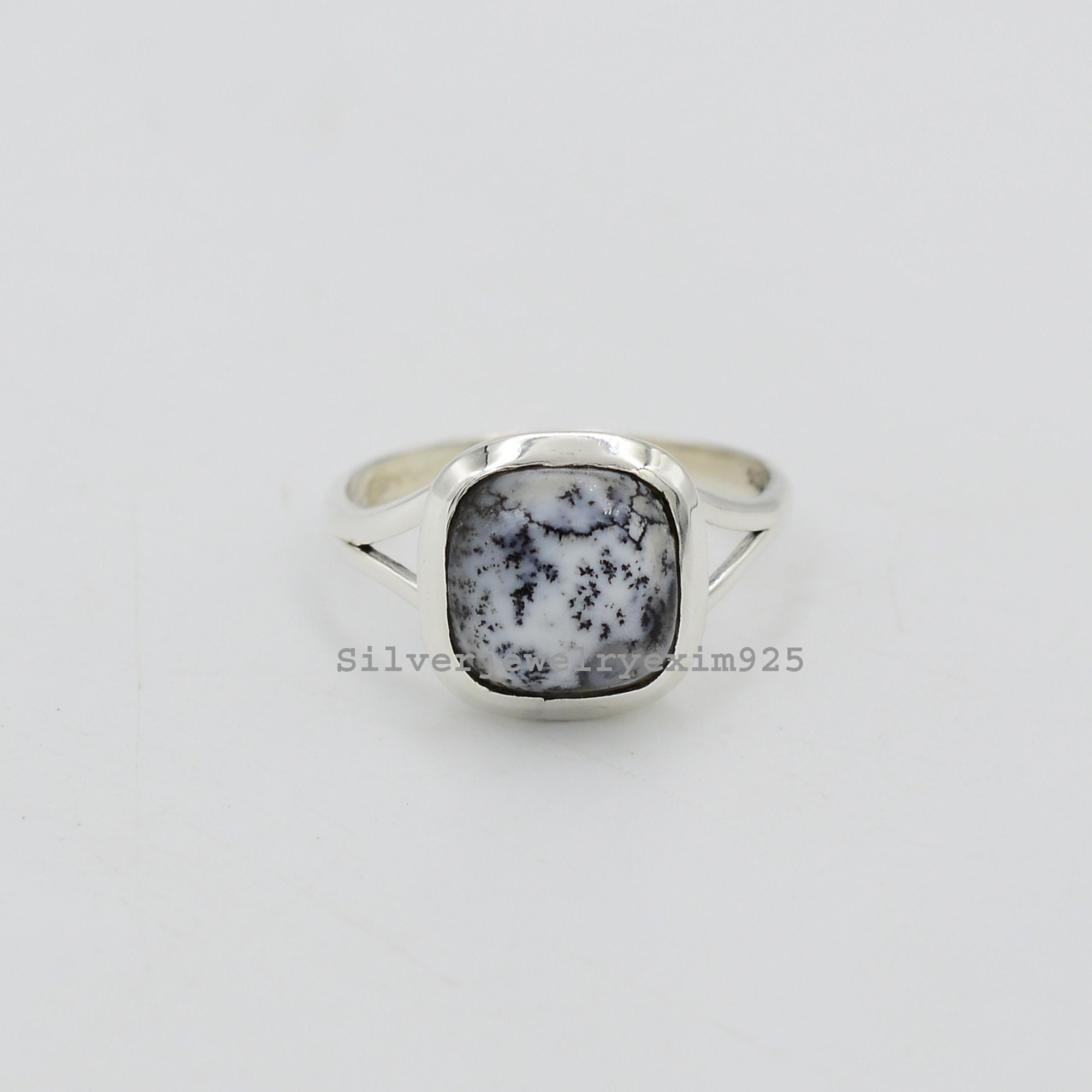 Dendrite Opal 925 Sterling Silver Ring: Gemstone Statement Jewelry Dendrite Opal 925 Sterling Silver Ring: Gemstone Statement Jewelry