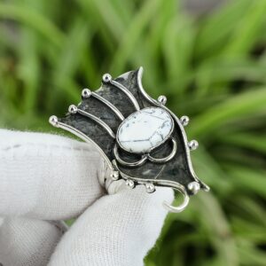 Dendrite Opal Ring: Handmade 925 Sterling Silver Floral Ring, Size 7.5 Dendrite Opal Ring: Handmade 925 Sterling Silver Floral Ring, Size 7.5
