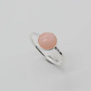 Handmade Pink Opal Ring: 925 Sterling Silver Gemstone Handmade Pink Opal Ring: 925 Sterling Silver Gemstone