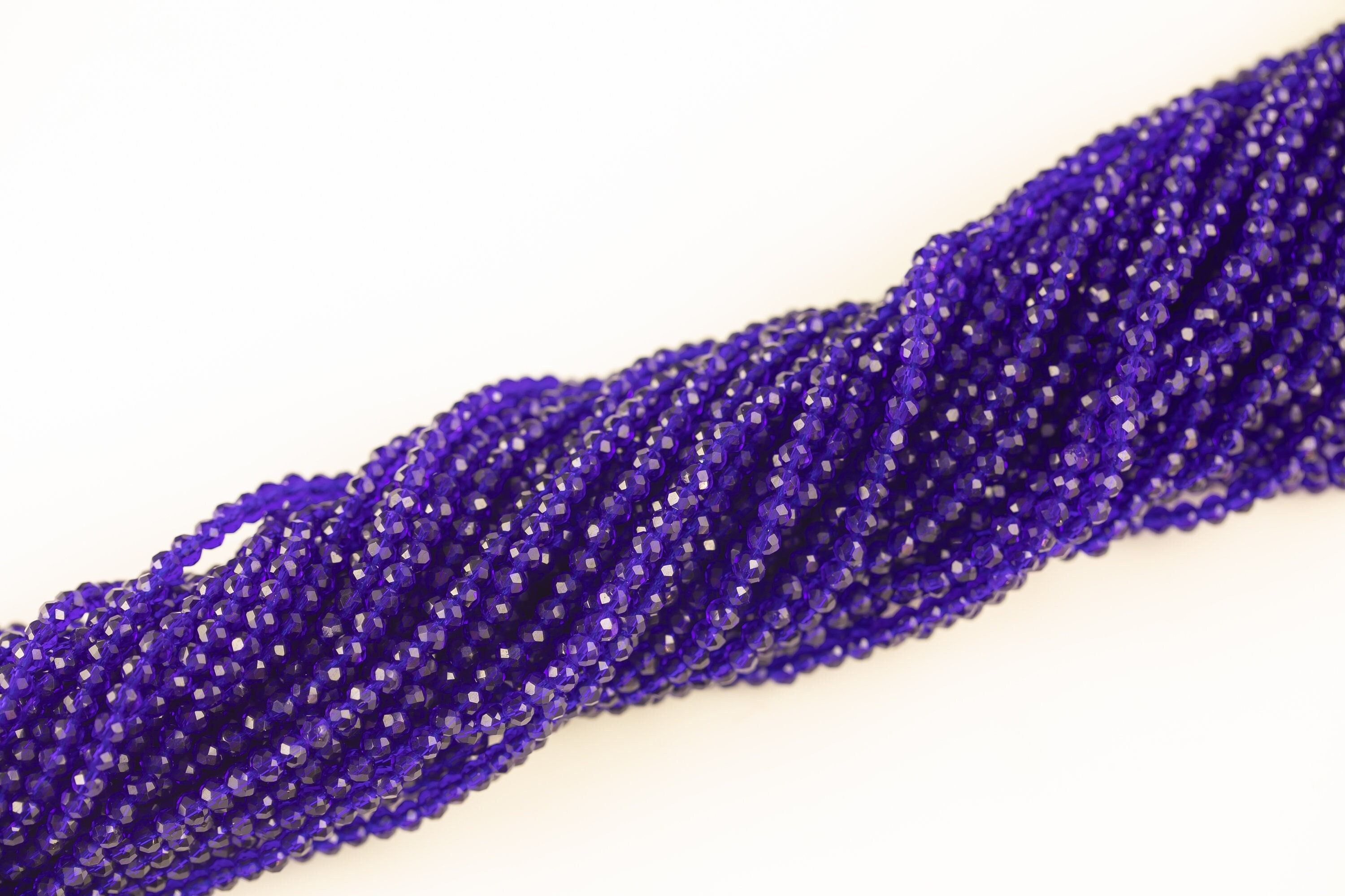 3mm Crystal Roundel Navy Blue Royal Blue Opal Beads -2 Or 5 Or 10 Strands- Extra Fine-14 Inches Long About 100+ Beads 3mm Crystal Roundel Navy Blue Royal Blue Opal Beads -2 Or 5 Or 10 Strands- Extra Fine-14 Inches Long About 100+ Beads