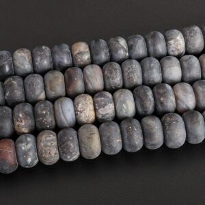 Bulk Black Gray Opal Loose Beads 6x4mm 8x5mm Grade A Dull Polish Rondelle Gemstone Beads 15" 7.5" For Diy