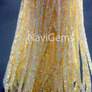 Ethiopian Opal Rondelle Beads: 18" Strand, 3-5mm Gemstone Jewelry Making