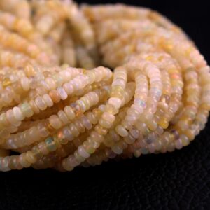 Ethiopian Opal Rondelle Beads 2.5-4.5mm - 15" Strand