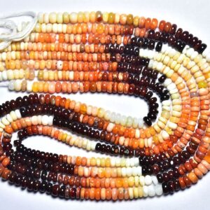Mexican Opal Rondelle Beads - 13 Inches - Natural Mexican Opal Smooth Shaded Opal Rondelle Size Is 3.5 Mm #544