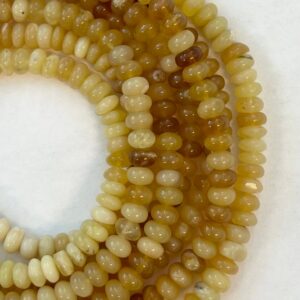 Natural Yellow Opal 6x4mm Rondelle Gemstone Beads —15.5 inch strand
