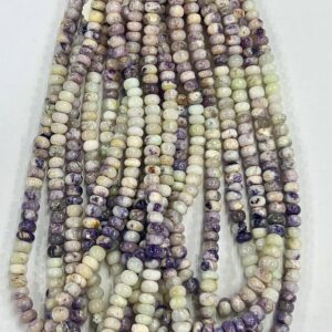 Purple Opal Smooth Rondelle Beads - 4-8mm Gemstone Beads For Jewelry Making