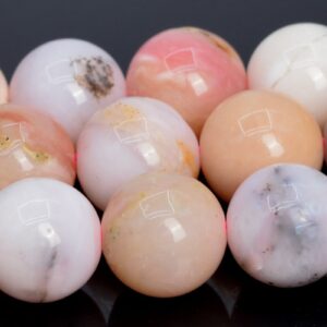 11-12mm Light Pink Opal Beads Peru Grade A+ Genuine Natural Gemstone Round Loose Beads 15" / 7.5"bulk Lot Options (108844)