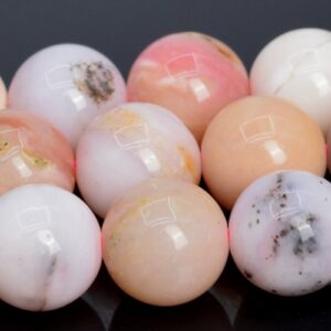 11mm Light Pink Opal Beads Peru Grade A+ Genuine Natural Gemstone Round Loose Beads 15.5" / 7.5" Bulk Lot Options (108843)