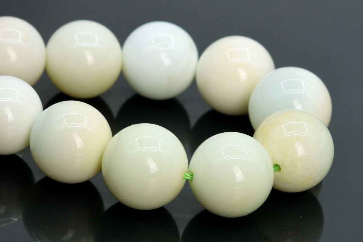 13mm Milky Yellow Opal Beads Grade Aa Genuine Natural Gemstone Full Strand Round Loose Beads 16" Bulk Lot Options (108520h-2687)