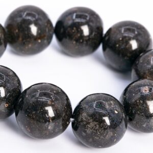13mm Rainbow Sparkles Brown Black Andamooka Black Matrix Opal Beads Aa Genuine Natural Gemstone Half Strand Round Beads 8" (113212h-3651)