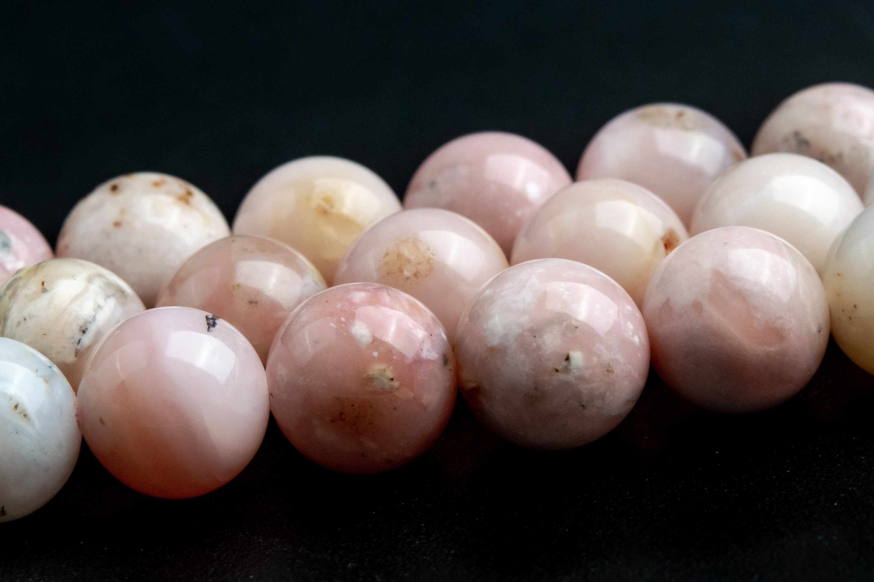 8-9mm Light Pink Opal Beads Grade A Genuine Natural Gemstone Round Loose Beads 15" / 7.5" Bulk Lot Options (123362)