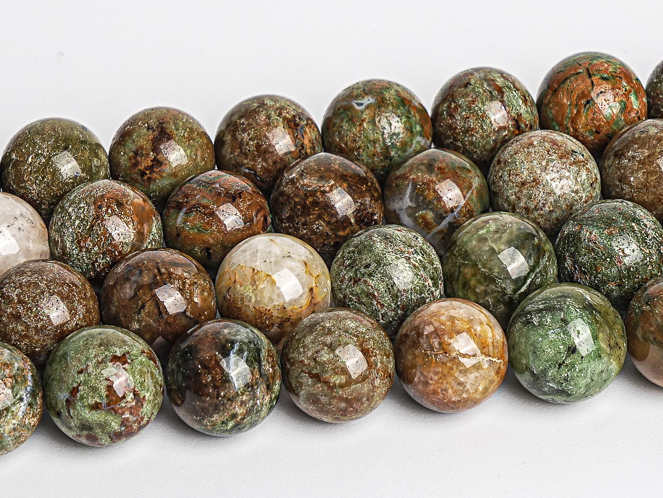 Brown Green Madagascar Green Opal Beads Genuine Natural Gemstone Round Loose Beads 6mm 8mm 10mm Bulk Lot Options Brown Green Madagascar Green Opal Beads Genuine Natural Gemstone Round Loose Beads 6mm 8mm 10mm Bulk Lot Options