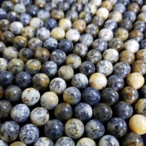 Dendritic Opal Natural Beads (mix)(round)(smooth)(6mm)(8mm)(16" Strand)