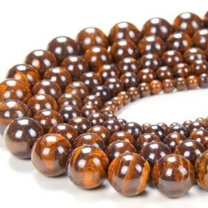 Iron Boulder Opal Gemstone Aaa Round 4mm 5mm 6mm 7mm 8mm 9mm Loose Beads Bulk Lot 1,2,6,12 And 50 (d233)