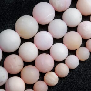 Matte Light Pink Opal Beads Genuine Natural Grade Aaa Gemstone Round Loose Beads 6mm 8mm 10mm Bulk Lot Options