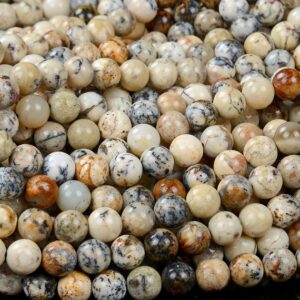 Natural Dendrite Opal Gemstone Grade Aaa Round 6mm 8mm Loose Beads Bulk Lot 1,2,6,12 And 50 (d373)