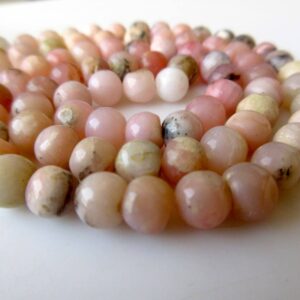 Natural Pink Opal Smooth Round Beads, Peruvian Pink Opal Beads,  6mm To 7mm Beads, 7mm And 9mm Beads, Pink Opal Jewelry, GDS916
