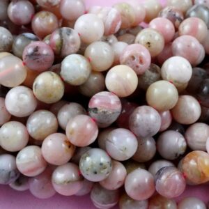 Pink Opal Beads (round)(smooth)(6mm)(8mm)(16"strand)