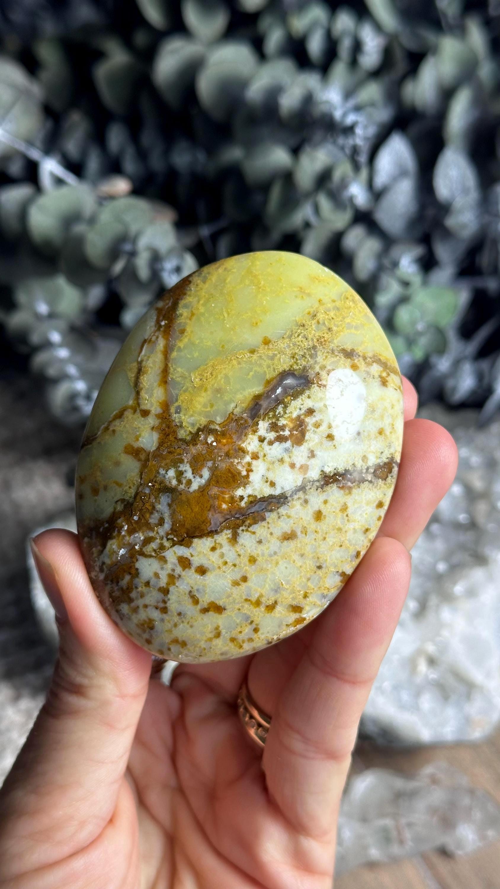 Green Opal Palmstone, Palm Stone